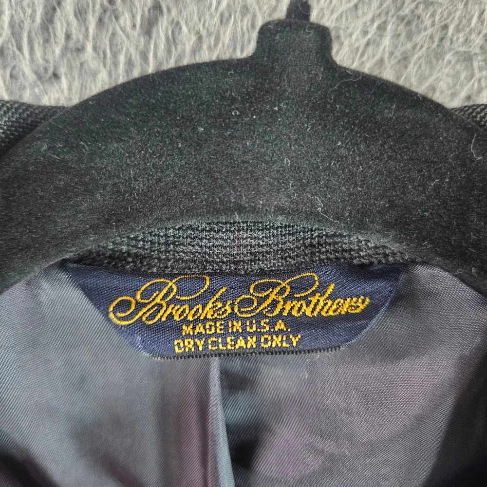 Brooks‎ Brothers Makers Brooksease Blazer Mens 41R Charcoal Worsted Wool USA